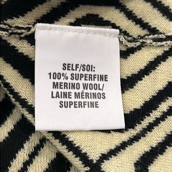 NWT Tanya Taylor Darcy Knit Butter/ Black Wool Large - Picture 13 of 14